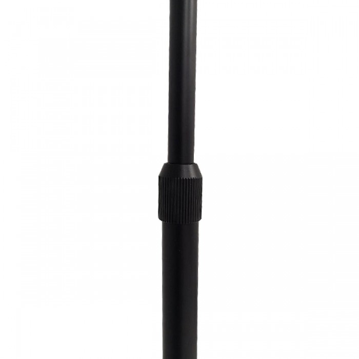 GloboStar® IMPERIAL 01587 Μοντέρνο Φωτιστικό Δαπέδου Μονόφωτο 1 x E27 Μαύρο Μεταλλικό Καμπάνα με Μαύρο Ύφασμα D34 x H172cm