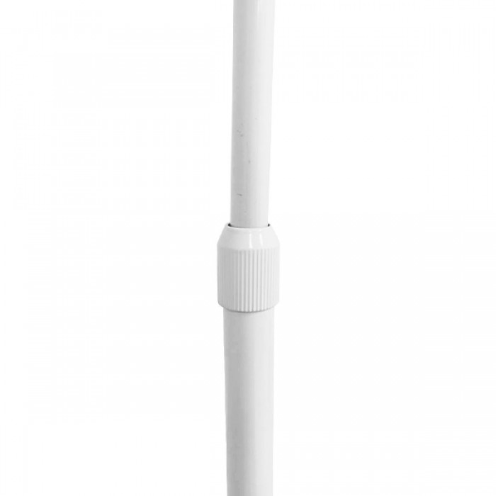 GloboStar® IMPERIAL 01588 Μοντέρνο Φωτιστικό Δαπέδου Μονόφωτο 1 x E27 Λευκό Μεταλλικό Καμπάνα με Λευκό Ύφασμα D34 x H172cm