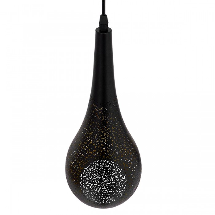 GloboStar® CORONA 01589 Μοντέρνο Κρεμαστό Φωτιστικό Οροφής Μονόφωτο 1 x E27 Μαύρο με Χρυσό Μεταλλικό Καμπάνα Φ20 x Υ46cm GloboStar® CORONA 01589 Μοντέρνο Κρεμαστό Φωτιστικό Οροφής Μονόφωτο 1 x E27 Μαύρο με Χρυσό Μεταλλικό Καμπάνα Φ20 x Υ46cm