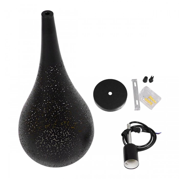 GloboStar® CORONA 01589 Μοντέρνο Κρεμαστό Φωτιστικό Οροφής Μονόφωτο 1 x E27 Μαύρο με Χρυσό Μεταλλικό Καμπάνα Φ20 x Υ46cm GloboStar® CORONA 01589 Μοντέρνο Κρεμαστό Φωτιστικό Οροφής Μονόφωτο 1 x E27 Μαύρο με Χρυσό Μεταλλικό Καμπάνα Φ20 x Υ46cm