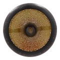 GloboStar® JANIS 01590 Μοντέρνο Κρεμαστό Φωτιστικό Οροφής Μονόφωτο 1 x E27 Μαύρο - Χρυσό Μεταλλικό Καμπάνα Φ30 x Υ30cm