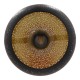 GloboStar® JANIS 01590 Μοντέρνο Κρεμαστό Φωτιστικό Οροφής Μονόφωτο 1 x E27 Μαύρο - Χρυσό Μεταλλικό Καμπάνα Φ30 x Υ30cm