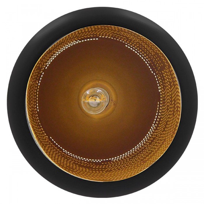 GloboStar® SAGA 01591 Μοντέρνο Κρεμαστό Φωτιστικό Οροφής Μονόφωτο 1 x E27 Μαύρο - Χρυσό Μεταλλικό Καμπάνα Φ20 x Υ41cm GloboStar® SAGA 01591 Μοντέρνο Κρεμαστό Φωτιστικό Οροφής Μονόφωτο 1 x E27 Μαύρο - Χρυσό Μεταλλικό Καμπάνα Φ20 x Υ41cm