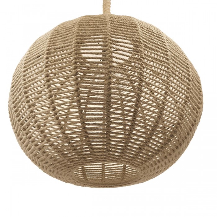 GloboStar® MANDALA 01593 Vintage Κρεμαστό Φωτιστικό Οροφής Μονόφωτο 1 x E27 Πλέγμα με Μπεζ Σχοινί Φ60 x Υ45cm GloboStar® MANDALA 01593 Vintage Κρεμαστό Φωτιστικό Οροφής Μονόφωτο 1 x E27 Πλέγμα με Μπεζ Σχοινί Φ60 x Υ45cm