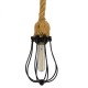 GloboStar® CAMBER 01594 Vintage Industrial Κρεμαστό Φωτιστικό Οροφής Μονόφωτο 1 x E27 Μαύρο Μεταλλικό Πλέγμα με Μπεζ Σχοινί Φ11 x Υ25cm GloboStar® CAMBER 01594 Vintage Industrial Κρεμαστό Φωτιστικό Οροφής Μονόφωτο 1 x E27 Μαύρο Μεταλλικό Πλέγμα με Μπεζ Σχοινί Φ11 x Υ25cm