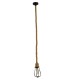 GloboStar® CAMBER 01594 Vintage Industrial Κρεμαστό Φωτιστικό Οροφής Μονόφωτο 1 x E27 Μαύρο Μεταλλικό Πλέγμα με Μπεζ Σχοινί Φ11 x Υ25cm GloboStar® CAMBER 01594 Vintage Industrial Κρεμαστό Φωτιστικό Οροφής Μονόφωτο 1 x E27 Μαύρο Μεταλλικό Πλέγμα με Μπεζ Σχοινί Φ11 x Υ25cm