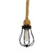 GloboStar® CAMBER 01594 Vintage Industrial Κρεμαστό Φωτιστικό Οροφής Μονόφωτο 1 x E27 Μαύρο Μεταλλικό Πλέγμα με Μπεζ Σχοινί Φ11 x Υ25cm GloboStar® CAMBER 01594 Vintage Industrial Κρεμαστό Φωτιστικό Οροφής Μονόφωτο 1 x E27 Μαύρο Μεταλλικό Πλέγμα με Μπεζ Σχοινί Φ11 x Υ25cm