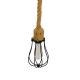 GloboStar® CAMBER 01594 Vintage Industrial Κρεμαστό Φωτιστικό Οροφής Μονόφωτο 1 x E27 Μαύρο Μεταλλικό Πλέγμα με Μπεζ Σχοινί Φ11 x Υ25cm GloboStar® CAMBER 01594 Vintage Industrial Κρεμαστό Φωτιστικό Οροφής Μονόφωτο 1 x E27 Μαύρο Μεταλλικό Πλέγμα με Μπεζ Σχοινί Φ11 x Υ25cm