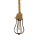 GloboStar® CAMBER 01595 Vintage Industrial Κρεμαστό Φωτιστικό Οροφής Μονόφωτο 1 x E27 Καφέ Σκουριά Μεταλλικό Πλέγμα με Μπεζ Σχοινί Φ11 x Υ25cm GloboStar® CAMBER 01595 Vintage Industrial Κρεμαστό Φωτιστικό Οροφής Μονόφωτο 1 x E27 Καφέ Σκουριά Μεταλλικό Πλέγμα με Μπεζ Σχοινί Φ11 x Υ25cm