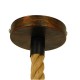 GloboStar® CAMBER 01595 Vintage Industrial Κρεμαστό Φωτιστικό Οροφής Μονόφωτο 1 x E27 Καφέ Σκουριά Μεταλλικό Πλέγμα με Μπεζ Σχοινί Φ11 x Υ25cm GloboStar® CAMBER 01595 Vintage Industrial Κρεμαστό Φωτιστικό Οροφής Μονόφωτο 1 x E27 Καφέ Σκουριά Μεταλλικό Πλέγμα με Μπεζ Σχοινί Φ11 x Υ25cm