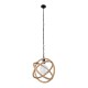 GloboStar® BALANCE 01596 Vintage Κρεμαστό Φωτιστικό Οροφής Μονόφωτο 1 x E27 Μπεζ Μεταλλικό με Σχοινί Φ35 x Υ36cm