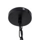 GloboStar® BALANCE 01596 Vintage Κρεμαστό Φωτιστικό Οροφής Μονόφωτο 1 x E27 Μπεζ Μεταλλικό με Σχοινί Φ35 x Υ36cm