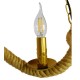 GloboStar® LUXOR 01598 Vintage Κρεμαστό Φωτιστικό Οροφής Τρίφωτο 3 x E14 Χρυσό Μεταλλικό με Μπεζ Σχοινί Μ75 x Π13 x Y18cm GloboStar® LUXOR 01598 Vintage Κρεμαστό Φωτιστικό Οροφής Τρίφωτο 3 x E14 Χρυσό Μεταλλικό με Μπεζ Σχοινί Μ75 x Π13 x Y18cm