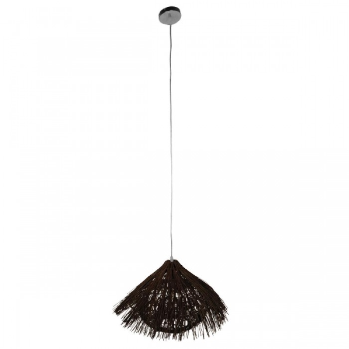 GloboStar® MAGIE 01600 Vintage Κρεμαστό Φωτιστικό Οροφής Μονόφωτο 1 x E27 Καφέ Σκούρο Ξύλινο Ψάθινο Rattan Φ50 x Υ30cm GloboStar® MAGIE 01600 Vintage Κρεμαστό Φωτιστικό Οροφής Μονόφωτο 1 x E27 Καφέ Σκούρο Ξύλινο Ψάθινο Rattan Φ50 x Υ30cm