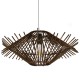 GloboStar® MADDY 01602 Vintage Κρεμαστό Φωτιστικό Οροφής Μονόφωτο 1 x E27 Καφέ Σκούρο Ξύλινο Ψάθινο Μπαμπού Φ50 x Υ23cm GloboStar® MADDY 01602 Vintage Κρεμαστό Φωτιστικό Οροφής Μονόφωτο 1 x E27 Καφέ Σκούρο Ξύλινο Ψάθινο Μπαμπού Φ50 x Υ23cm