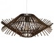 GloboStar® MADDY 01602 Vintage Κρεμαστό Φωτιστικό Οροφής Μονόφωτο 1 x E27 Καφέ Σκούρο Ξύλινο Ψάθινο Μπαμπού Φ50 x Υ23cm GloboStar® MADDY 01602 Vintage Κρεμαστό Φωτιστικό Οροφής Μονόφωτο 1 x E27 Καφέ Σκούρο Ξύλινο Ψάθινο Μπαμπού Φ50 x Υ23cm