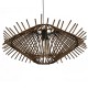 GloboStar® MADDY 01602 Vintage Κρεμαστό Φωτιστικό Οροφής Μονόφωτο 1 x E27 Καφέ Σκούρο Ξύλινο Ψάθινο Μπαμπού Φ50 x Υ23cm GloboStar® MADDY 01602 Vintage Κρεμαστό Φωτιστικό Οροφής Μονόφωτο 1 x E27 Καφέ Σκούρο Ξύλινο Ψάθινο Μπαμπού Φ50 x Υ23cm