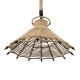 GloboStar® OZERO 01603 Vintage Κρεμαστό Φωτιστικό Οροφής Μονόφωτο 1 x E27 Μπεζ Καμπάνα με Σχοινί Φ41 x Υ28cm GloboStar® OZERO 01603 Vintage Κρεμαστό Φωτιστικό Οροφής Μονόφωτο 1 x E27 Μπεζ Καμπάνα με Σχοινί Φ41 x Υ28cm