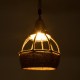 GloboStar® KUBRIC 01605 Vintage Κρεμαστό Φωτιστικό Οροφής Μονόφωτο 1 x E27 Μπεζ Καμπάνα με Σχοινί Φ30 x Υ40cm
