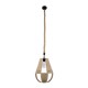 GloboStar® POLIA 01608 Vintage Κρεμαστό Φωτιστικό Οροφής Μονόφωτο 1 x E27 Πλέγμα με Μπεζ Σχοινί Φ30 x Υ42cm GloboStar® POLIA 01608 Vintage Κρεμαστό Φωτιστικό Οροφής Μονόφωτο 1 x E27 Πλέγμα με Μπεζ Σχοινί Φ30 x Υ42cm