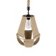 GloboStar® POLIA 01608 Vintage Κρεμαστό Φωτιστικό Οροφής Μονόφωτο 1 x E27 Πλέγμα με Μπεζ Σχοινί Φ30 x Υ42cm GloboStar® POLIA 01608 Vintage Κρεμαστό Φωτιστικό Οροφής Μονόφωτο 1 x E27 Πλέγμα με Μπεζ Σχοινί Φ30 x Υ42cm
