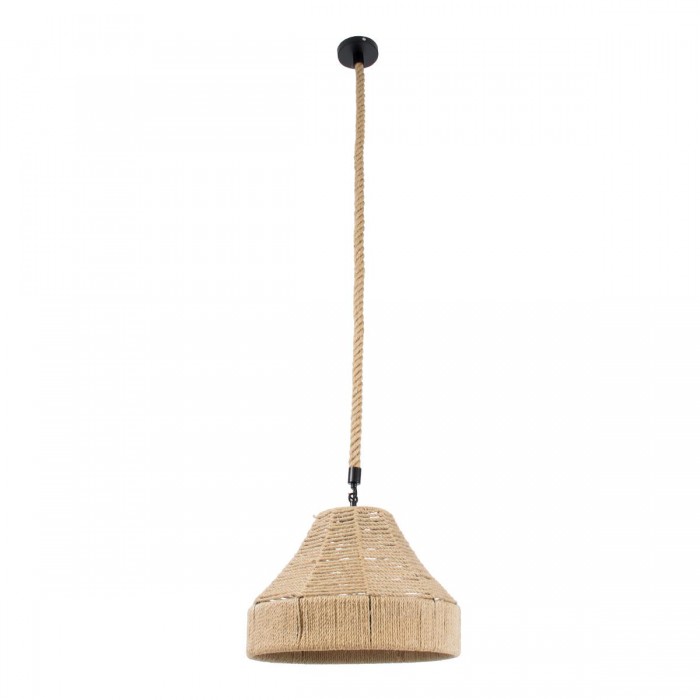 GloboStar® DOGMA 01609 Vintage Κρεμαστό Φωτιστικό Οροφής Μονόφωτο 1 x E27 Καμπάνα με Μπεζ Σχοινί Φ38 x Υ28cm GloboStar® DOGMA 01609 Vintage Κρεμαστό Φωτιστικό Οροφής Μονόφωτο 1 x E27 Καμπάνα με Μπεζ Σχοινί Φ38 x Υ28cm