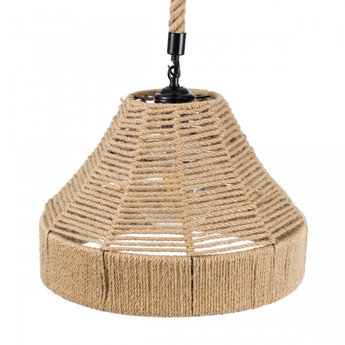 GloboStar® DOGMA 01609 Vintage Κρεμαστό Φωτιστικό Οροφής Μονόφωτο 1 x E27 Καμπάνα με Μπεζ Σχοινί Φ38 x Υ28cm GloboStar® DOGMA 01609 Vintage Κρεμαστό Φωτιστικό Οροφής Μονόφωτο 1 x E27 Καμπάνα με Μπεζ Σχοινί Φ38 x Υ28cm