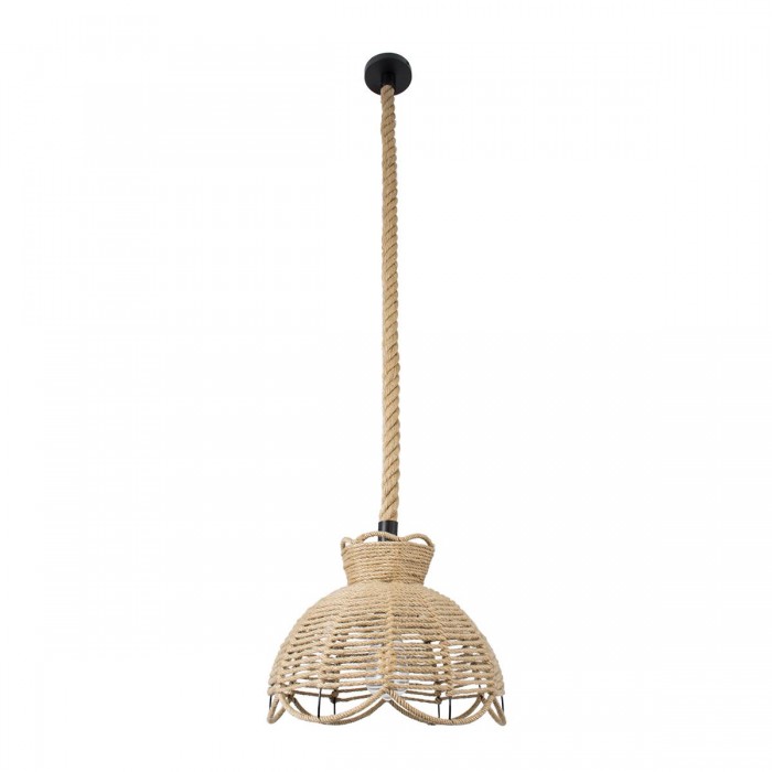GloboStar® VENIER 01610 Vintage Κρεμαστό Φωτιστικό Οροφής Μονόφωτο 1 x E27 Πλέγμα με Μπεζ Σχοινί Φ35 x Υ26cm GloboStar® VENIER 01610 Vintage Κρεμαστό Φωτιστικό Οροφής Μονόφωτο 1 x E27 Πλέγμα με Μπεζ Σχοινί Φ35 x Υ26cm