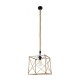 GloboStar® POLISHED 01616 Vintage Κρεμαστό Φωτιστικό Οροφής Μονόφωτο 1 x E27 Πλέγμα με Μπεζ Σχοινί Μ30 x Π28 x Υ30cm