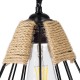 GloboStar® CONICAL 01617 Vintage Κρεμαστό Φωτιστικό Οροφής Μονόφωτο 1 x E27 Πλέγμα με Μπεζ Σχοινί Φ30 x Υ40cm GloboStar® CONICAL 01617 Vintage Κρεμαστό Φωτιστικό Οροφής Μονόφωτο 1 x E27 Πλέγμα με Μπεζ Σχοινί Φ30 x Υ40cm
