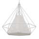 GloboStar® KAIRI 01619 Μοντέρνο Industrial Κρεμαστό Φωτιστικό Οροφής Μονόφωτο 1 x E27 Λευκό με Ύφασμα Μεταλλικό Πλέγμα Φ38 x Υ39cm GloboStar® KAIRI 01619 Μοντέρνο Industrial Κρεμαστό Φωτιστικό Οροφής Μονόφωτο 1 x E27 Λευκό με Ύφασμα Μεταλλικό Πλέγμα Φ38 x Υ39cm