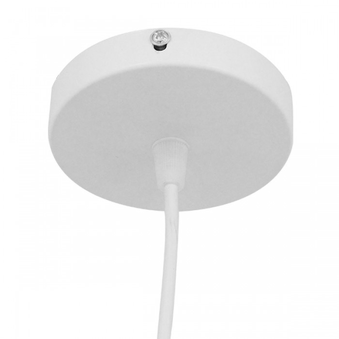 GloboStar® KAIRI 01619 Μοντέρνο Industrial Κρεμαστό Φωτιστικό Οροφής Μονόφωτο 1 x E27 Λευκό με Ύφασμα Μεταλλικό Πλέγμα Φ38 x Υ39cm GloboStar® KAIRI 01619 Μοντέρνο Industrial Κρεμαστό Φωτιστικό Οροφής Μονόφωτο 1 x E27 Λευκό με Ύφασμα Μεταλλικό Πλέγμα Φ38 x Υ39cm