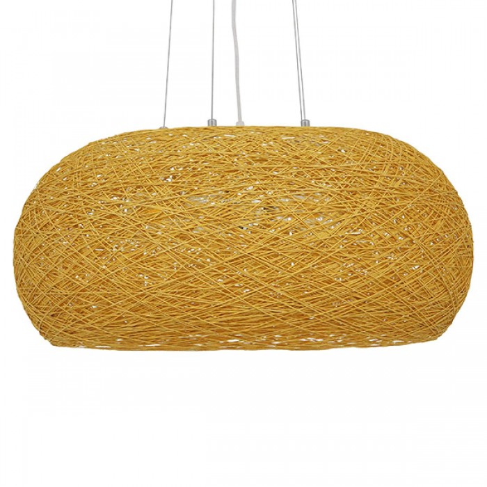 GloboStar® FIJI 01628 Vintage Κρεμαστό Φωτιστικό Οροφής Πολύφωτο 5 x E27 Μπέζ Rattan Φ60 x Υ29cm GloboStar® FIJI 01628 Vintage Κρεμαστό Φωτιστικό Οροφής Πολύφωτο 5 x E27 Μπέζ Rattan Φ60 x Υ29cm