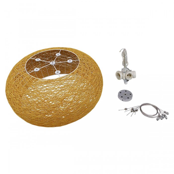 GloboStar® FIJI 01628 Vintage Κρεμαστό Φωτιστικό Οροφής Πολύφωτο 5 x E27 Μπέζ Rattan Φ60 x Υ29cm GloboStar® FIJI 01628 Vintage Κρεμαστό Φωτιστικό Οροφής Πολύφωτο 5 x E27 Μπέζ Rattan Φ60 x Υ29cm