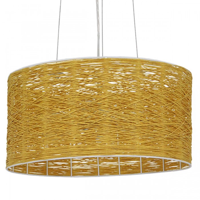 GloboStar® MADAGASKAR 01630 Vintage Κρεμαστό Φωτιστικό Οροφής Τρίφωτο 3 x E27 Καφέ Ξύλινο Rattan Φ40 x Υ22cm GloboStar® MADAGASKAR 01630 Vintage Κρεμαστό Φωτιστικό Οροφής Τρίφωτο 3 x E27 Καφέ Ξύλινο Rattan Φ40 x Υ22cm