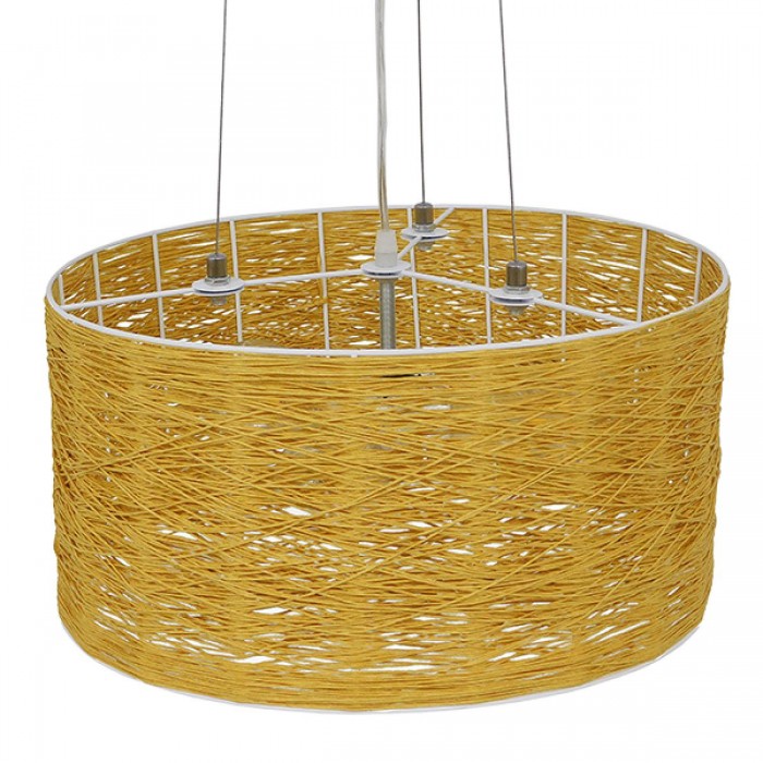 GloboStar® MADAGASKAR 01630 Vintage Κρεμαστό Φωτιστικό Οροφής Τρίφωτο 3 x E27 Καφέ Ξύλινο Rattan Φ40 x Υ22cm GloboStar® MADAGASKAR 01630 Vintage Κρεμαστό Φωτιστικό Οροφής Τρίφωτο 3 x E27 Καφέ Ξύλινο Rattan Φ40 x Υ22cm