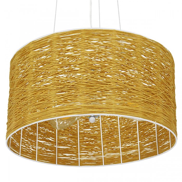 GloboStar® MADAGASKAR 01630 Vintage Κρεμαστό Φωτιστικό Οροφής Τρίφωτο 3 x E27 Καφέ Ξύλινο Rattan Φ40 x Υ22cm GloboStar® MADAGASKAR 01630 Vintage Κρεμαστό Φωτιστικό Οροφής Τρίφωτο 3 x E27 Καφέ Ξύλινο Rattan Φ40 x Υ22cm