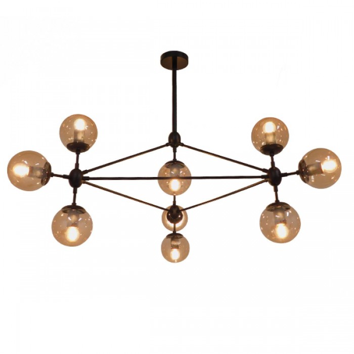 GloboStar® SENTINEL 01636 Μοντέρνο Industrial Κρεμαστό Φωτιστικό Οροφής Πολύφωτο 10 x E27 Μαύρο Μεταλλικό Πολυέλαιος με Μελί Γυαλί Φ110 x Υ82cm GloboStar® SENTINEL 01636 Μοντέρνο Industrial Κρεμαστό Φωτιστικό Οροφής Πολύφωτο 10 x E27 Μαύρο Μεταλλικό Πολυέλαιος με Μελί Γυαλί Φ110 x Υ82cm