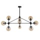 GloboStar® SENTINEL 01636 Μοντέρνο Industrial Κρεμαστό Φωτιστικό Οροφής Πολύφωτο 10 x E27 Μαύρο Μεταλλικό Πολυέλαιος με Μελί Γυαλί Φ110 x Υ82cm GloboStar® SENTINEL 01636 Μοντέρνο Industrial Κρεμαστό Φωτιστικό Οροφής Πολύφωτο 10 x E27 Μαύρο Μεταλλικό Πολυέλαιος με Μελί Γυαλί Φ110 x Υ82cm