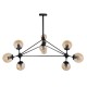 GloboStar® SENTINEL 01636 Μοντέρνο Industrial Κρεμαστό Φωτιστικό Οροφής Πολύφωτο 10 x E27 Μαύρο Μεταλλικό Πολυέλαιος με Μελί Γυαλί Φ110 x Υ82cm GloboStar® SENTINEL 01636 Μοντέρνο Industrial Κρεμαστό Φωτιστικό Οροφής Πολύφωτο 10 x E27 Μαύρο Μεταλλικό Πολυέλαιος με Μελί Γυαλί Φ110 x Υ82cm