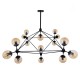 GloboStar® SENTINEL 01637 Μοντέρνο Industrial Κρεμαστό Φωτιστικό Οροφής Πολύφωτο 15 x E27 Μαύρο Μεταλλικό Πολυέλαιος με Μελί Γυαλί Φ150 x Υ115cm GloboStar® SENTINEL 01637 Μοντέρνο Industrial Κρεμαστό Φωτιστικό Οροφής Πολύφωτο 15 x E27 Μαύρο Μεταλλικό Πολυέλαιος με Μελί Γυαλί Φ150 x Υ115cm