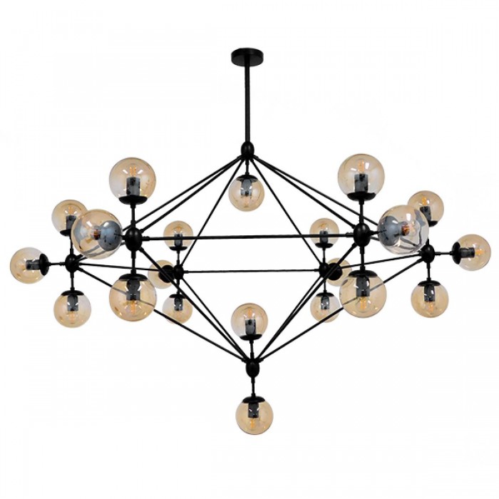 GloboStar® SENTINEL 01638 Μοντέρνο Industrial Κρεμαστό Φωτιστικό Οροφής Πολύφωτο 21 x E27 Μαύρο Μεταλλικό Πολυέλαιος με Μελί Γυαλί Φ170 x Υ136cm GloboStar® SENTINEL 01638 Μοντέρνο Industrial Κρεμαστό Φωτιστικό Οροφής Πολύφωτο 21 x E27 Μαύρο Μεταλλικό Πολυέλαιος με Μελί Γυαλί Φ170 x Υ136cm