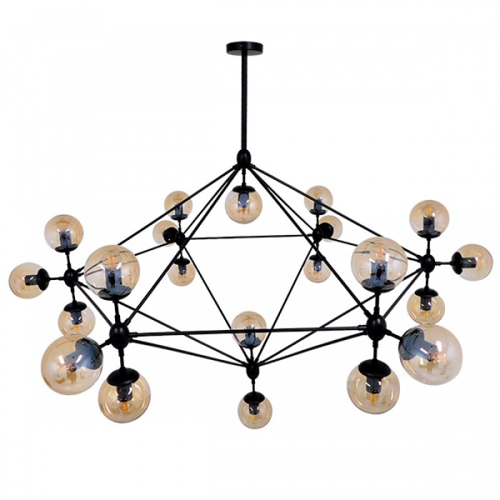 GloboStar® SENTINEL 01638 Μοντέρνο Industrial Κρεμαστό Φωτιστικό Οροφής Πολύφωτο 21 x E27 Μαύρο Μεταλλικό Πολυέλαιος με Μελί Γυαλί Φ170 x Υ136cm GloboStar® SENTINEL 01638 Μοντέρνο Industrial Κρεμαστό Φωτιστικό Οροφής Πολύφωτο 21 x E27 Μαύρο Μεταλλικό Πολυέλαιος με Μελί Γυαλί Φ170 x Υ136cm