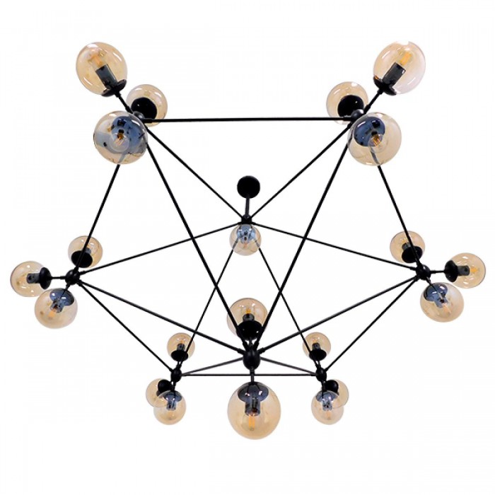 GloboStar® SENTINEL 01638 Μοντέρνο Industrial Κρεμαστό Φωτιστικό Οροφής Πολύφωτο 21 x E27 Μαύρο Μεταλλικό Πολυέλαιος με Μελί Γυαλί Φ170 x Υ136cm GloboStar® SENTINEL 01638 Μοντέρνο Industrial Κρεμαστό Φωτιστικό Οροφής Πολύφωτο 21 x E27 Μαύρο Μεταλλικό Πολυέλαιος με Μελί Γυαλί Φ170 x Υ136cm