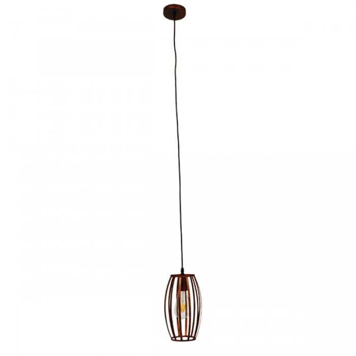 GloboStar® ZEBRA 01639 Vintage Industrial Κρεμαστό Φωτιστικό Οροφής Μονόφωτο Καφέ Σκουριά Μεταλλικό Πλέγμα Φ15 x Υ25cm GloboStar® ZEBRA 01639 Vintage Industrial Κρεμαστό Φωτιστικό Οροφής Μονόφωτο Καφέ Σκουριά Μεταλλικό Πλέγμα Φ15 x Υ25cm