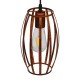 GloboStar® ZEBRA 01639 Vintage Industrial Κρεμαστό Φωτιστικό Οροφής Μονόφωτο Καφέ Σκουριά Μεταλλικό Πλέγμα Φ15 x Υ25cm GloboStar® ZEBRA 01639 Vintage Industrial Κρεμαστό Φωτιστικό Οροφής Μονόφωτο Καφέ Σκουριά Μεταλλικό Πλέγμα Φ15 x Υ25cm