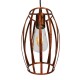 GloboStar® ZEBRA 01639 Vintage Industrial Κρεμαστό Φωτιστικό Οροφής Μονόφωτο Καφέ Σκουριά Μεταλλικό Πλέγμα Φ15 x Υ25cm GloboStar® ZEBRA 01639 Vintage Industrial Κρεμαστό Φωτιστικό Οροφής Μονόφωτο Καφέ Σκουριά Μεταλλικό Πλέγμα Φ15 x Υ25cm