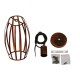 GloboStar® ZEBRA 01639 Vintage Industrial Κρεμαστό Φωτιστικό Οροφής Μονόφωτο Καφέ Σκουριά Μεταλλικό Πλέγμα Φ15 x Υ25cm GloboStar® ZEBRA 01639 Vintage Industrial Κρεμαστό Φωτιστικό Οροφής Μονόφωτο Καφέ Σκουριά Μεταλλικό Πλέγμα Φ15 x Υ25cm