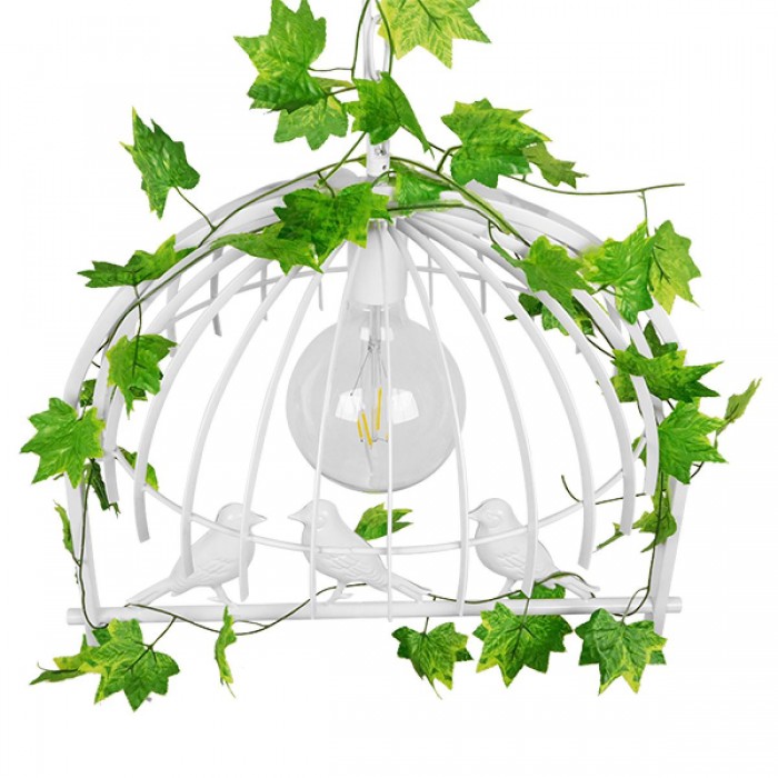 GloboStar® DAFNE 01641 Vintage Industrial Κρεμαστό Φωτιστικό Οροφής Μονόφωτο 1 x E27 Λευκό Μεταλλικό Πλέγμα Μ48.5 x Π37.5 x Y42cm GloboStar® DAFNE 01641 Vintage Industrial Κρεμαστό Φωτιστικό Οροφής Μονόφωτο 1 x E27 Λευκό Μεταλλικό Πλέγμα Μ48.5 x Π37.5 x Y42cm