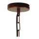 GloboStar® LIBELLULA 01642 Vintage Industrial Κρεμαστό Φωτιστικό Οροφής Μονόφωτο 1 x E27 Καφέ Σκουριά Μεταλλικό Πλέγμα Μ48.5 x Π42 x Y37.5cm